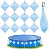 TZEKING 12 Pezzi Borsa per Pesi da Piscina,Sacchi Appesi per Teli per Piscine a Tenuta Stagna,con Ganci Borse per L'Acqua di Copertura della Piscina,per l'inverno, Pesi,Chiusura per Piscina RES
