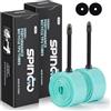 SPINGO Confezione da 2 camere d'aria SPINGO in TPU per bici da corsa, 700C x 23 | Camera d'aria per bicicletta da corsa, ultraleggera, 46 g, antiforatura, in TPU, 28, con valvola Presta, 48 mm/60 mm/80 mm
