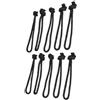 FACULX Laccio Sicurezza Surf 36cm Nylon per premium per Onde Laccio | Nero opaco, 10 , estremità anti-sfilaccio, durata prolungata, 4mm spessore