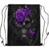 Generic Borsa con coulisse Skull Skeleton Happy Halloween Purple Gym Sacco Regalo | 36x42cm Sacca sportiva Impermeabile Sport String Zaino per Adulti sport Best Friends