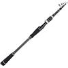 FACAIIO 2.4m telescopica canna da pesca in fibra di carbonio media potenza | Canna da pesca pieghevole per acqua dolce e salata leggera, trota, panfish, viaggi, campeggio, colore nero
