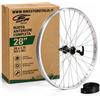 GFM BIKE Ruota Anteriore Bici 28" 700C - Cerchio 28 x 1.75 (700x35 / 622x20C) in Alluminio, Mozzo e Raggi in Acciaio - Bloccaggio e Flap Inclusi - per City Bike, Bici Olandese e Trekking