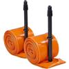 FACULX 2 Copertoni Interni per tpu 700x23-32C Valvola per presta 65mm Arancio | per tpu flessibile arancione, compatibilità 23-32C, ideale cerchi carbonio profondi, valvola 65mm