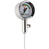 FACULX Misuratore Pressione Compact 4x7cm per Sport Misuratore Pressione | Acciaio metallico, valvola sfiato integrata, misura rapida PSI, per calcio basket volley
