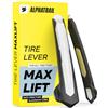 Alphatrail Leve smontagomme bici con anima in alluminio e clip per raggi, set da 2 - Alphatrail MaxLift levagomme e cacciagomme rivestiti in plastica per MTB, bici da corsa, gravel, copertoni Schwalbe e tubeless