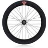 LSRRYD Ruota anteriore per bici a scatto fisso 700C Cerchio del freno a V in alluminio 70mm mozzo con asse solido 9×100mm Cuscinetto sigillato Ruote di bici da corsa a velocità singola