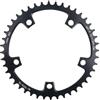 Honseadek per corona Singola Bici 130BCD 44T CNC Lega Alluminio per corona | Interfaccia 5 bulloni 130BCD, lega alluminio leggera, finitura nera, compatibile guarnitura strada