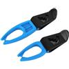 FACAIIO Clip per canna da pesca per secchio e refrigeratore, supporto in plastica | per pesca su roccia su ghiaccio, supporto sicuro a clip per pescatori, colore rosso e nero, set da 2 pezzi incluso
