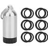 Ausla di Tenuta per Valvola della Bombola da Immersione O-Ring Mini Bottiglia di Stoccaggio in Gomma Naturale e Lega di Alluminio Set da 12 Pezzi 12,37 Mm e,42 Mm per Subacquei con Valvola per