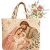 Generico Grande Borsa Tote Trapuntata Grande Borsone Weekender Duffle Religioso E | Borse Tote Da Viaggio Per Scuola Università Ospedale Ufficio Pranzo Lavoro Viaggio Palestra Natale Gesù Avvento-B