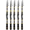 FACAIIO Canna da pesca telescopica portatile da 1,8 m, 2,1 m, 2,4 m, in fibra di | Bastone con guide in metallo per viaggi all'aperto d'acqua dolce pesca in acqua salata nero oro