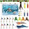 Generic Calendario dell'avvento di pesca per Natale | 24 giorni conto alla rovescia avvento Natale - esche da pesca per acqua dolce e acqua salata, per pescatore, marito, papà, adolescenti, uomini, trota, bar