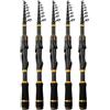 FACAIIO Canna da pesca telescopica portatile, 1,8 m, 2,1 m, 2,4 m, in fibra di | Rod Ultra Light 100g-163g Carico massimo 2kg Anelli anti-esplosione per escursionismo, campeggio, pesca