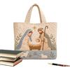 Generico Grande Borsa Tote Trapuntata Grande Borsone Weekender Duffle Religioso E | Borse da Lavoro Per Scuola Università Ospedale Ufficio Pranzo Lavoro Viaggio Palestra Natale Gesù Avvento-B