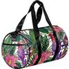 NLWQEKV Borsone sportivo piccolo, borsa tote per yoga, pappagallo tropicale con foglie di palma, borsa da viaggio per fitness all'aperto