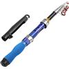 FACAIIO Lega di alluminio portatile telescopica leggera della canna da | Bobina 5.2:1 Gear Ratio Smooth Performance Travel Hiking Outdoor Gear Nero 1.5M