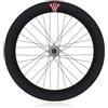 LSRRYD Ruota posteriore per bici a scatto fisso 700C asse solido 120mm con ingranaggi fissi da 17T, cerchione per bici da pista in alluminio 70mm ruote con freno a V a velocità singola