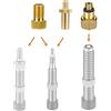 Manovella Set adattatori valvola Bici AV DV SV - 3 adattatori per Schrader (Auto), Dunlop e Presta (Sclaverand) - con Guarnizione - Adattatore Universale per Pompa Bici