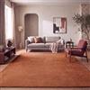 Paco Home Tappeto Salotto Moderno Soggiorno Pelo Corto Monocolore Antiscivolo, Rame, 240x340 cm