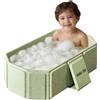 PinDaito Vasca da Bagno Pieghevole, Vaschetta Bagnetto Neonato Pieghevole | Multiuso e Salvaspazio, Portatile per Bambini, con Tappo di Scolo, Adatta da 0 a 8 Anni, Verde