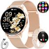 LIGEON Smartwatch da donna con chiamata telefonica 1,27" elegante Orologio intelligente fitness salute frequenza cardiaca,sonno,contapassi,calorie,100+ modalità sportive,2 cables de carga,Oro rosa