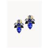 Otazu Fermagli placcati oro con cristalli Swarovski Blue Beetle - Blu
