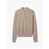 LILYSILK Maglione polo in seta e cotone Rowan - Beige