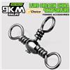 9KM DWLIFE Girelle a 3 vie 25 ~ 50 pezzi Girelle Attrezzatura da pesca Pesce gatto Attrezzatura in ottone inossidabile Pesce gatto Surf Rigs Girevoli per canna da pesca in acqua salata