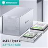 YOTTAMASTER [PS400] Yottamaster 4 Bay RAID Custodia in alluminio a 4 slot 2.5 "3.5" USB3.0 RAID HDD esterno Array Box SATA3.0 Supporto 64TB