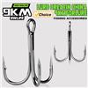 9KM DWLIFE Ami tripli da pesca 25 ~ 50 pezzi Ami da pesca tripli affilati con martellatura Esche rigide per accessori per la pesca in acqua salata d'acqua dolce