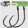 9KM DWLIFE Ganci circolari in linea Ami per pesci gatto da pesca in acqua salata 25 ~ 100 pezzi Ampio spazio non offset per ami circolari da pesca a strisce salmone spigola