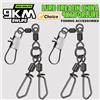 9KM DWLIFE Girelle a 3 vie da 9 km 5 ~ 20 pezzi Connettore a clip a scatto per calamari Girelle per acqua salata Rig Acqua dolce Affronta Accessori
