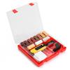 NONE Kit di riparazione laminato Sistema di cera Kit di riparazione per pavimenti Piano di lavoro fai-da-te Robusto involucro Chip Graffi Set di strumenti di riparazione