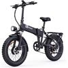 NONE Ridstar H20 Pro 2000W E-bike pieghevole 48V23AH 20 "Pneumatico grasso Doppio motore AllTerrain MTB Bici elettrica certificata CE per montagna/neve