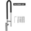 NONE Corrimano per WC Corrimano da bagno anticaduta / antiscivolo Corrimano di sicurezza ribaltabile Maniglia per barra di sostegno di sicurezza avvitata Salute domestica
