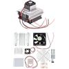 Qiilu Modulo di conduzione del dispositivo di raffreddamento a semiconduttore del sistema di raffreddamento di refrigerazione termoelettrico Peltier fai-da-te + radiatore + ventola di raffreddamento +