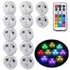 Htomaza Mini luci LED sommergibili con telecomando - Piccola luce da tè Luce subacquea alimentata a batteria per acquario in vaso per eventi di feste