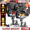 CO LIGHT Fari ausiliari CO LIGHT da 3 pollici per moto, per uso fuoristrada, con abbaglianti e anabbaglianti, luce bianca e ambra, fendinebbia, faretto laterale a LED 24V