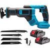 Lpnove Sega alternativa elettrica a batteria da 300 mm Sega elettrica per utensile da taglio per legno in metallo a velocità variabile continua da 3000 giri/min per pastella Makita