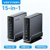 Vention Docking station USB C 15 in 1 4K @ 60Hz HDMI DP Triple Monitor Hub Adattatore USB 3.2 PD 100W per laptop Windows MacBook HP