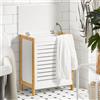 SoBuy FSS66-WN Cassetta portabiancheria cestello portabiancheria raccoglitore portabiancheria con coperchio portabiancheria bianco naturale