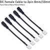 MJJC Cavo Adattatore DC con Connettore Femmina 2 Pin 8mm 10mm, Senza Saldatura, Jack 5.5x2.1mm per Strisce LED Monocolore 5050 3528