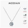 MODIAN 0.1CT/0.3CT/0.5CT VVS1 Chiarezza Moissanite 925 Argento sterling Collana classica con ciondolo rotondo per donna Gioielleria raffinata