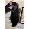 rosabeauty Parrucche 4x4 pronte all'uso, con rete HD, senza colla, liscie, realizzate al 100% con capelli umani, parrucca con rete frontale 13x6, parrucca con rete 13x4, parrucche con capelli umani pre-sfoltiti,