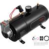 SucceBuy Compressore d'aria 12V con serbatoio Compressore d'aria a tromba da treno da 0,8 galloni Sistema di compressore d'aria integrato con pressione di lavoro da 120 psi