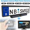 DWiusty Telecamera di retromarcia wireless solare da 4,3 pollici per auto, camper, camion, rimorchio, pickup, monitor per auto 12V-32V, telecamera posteriore HD 1080P WIFI