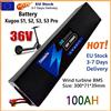 Ddadache Batteria ricaricabile agli ioni di litio 36V 10S3P 100Ah 18650 500W con BMS integrato Adatta per scooter elettrici KUGOO S1,S2,S3 XT60 XT30