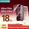 SAMZHE, confezione da 2 pellicole protettive in vetro temperato HD per iPhone 18, 17, 16, 15 Pro Max, protezione completa dello schermo, con camera antipolvere.