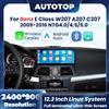AUTOTOP Autoradio multimediale 12.3" 2400*900P Wireless CarPlay Android Auto per Mercedes Benz Classe E C207 W207 A207 2009-2016 BT Stereo