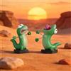 Bandai Giocattolo a sorpresa "Little Lizard" verde menta, bambolina super carina e divertente, morbida e tridimensionale in peluche, da regalare al migliore amico.
